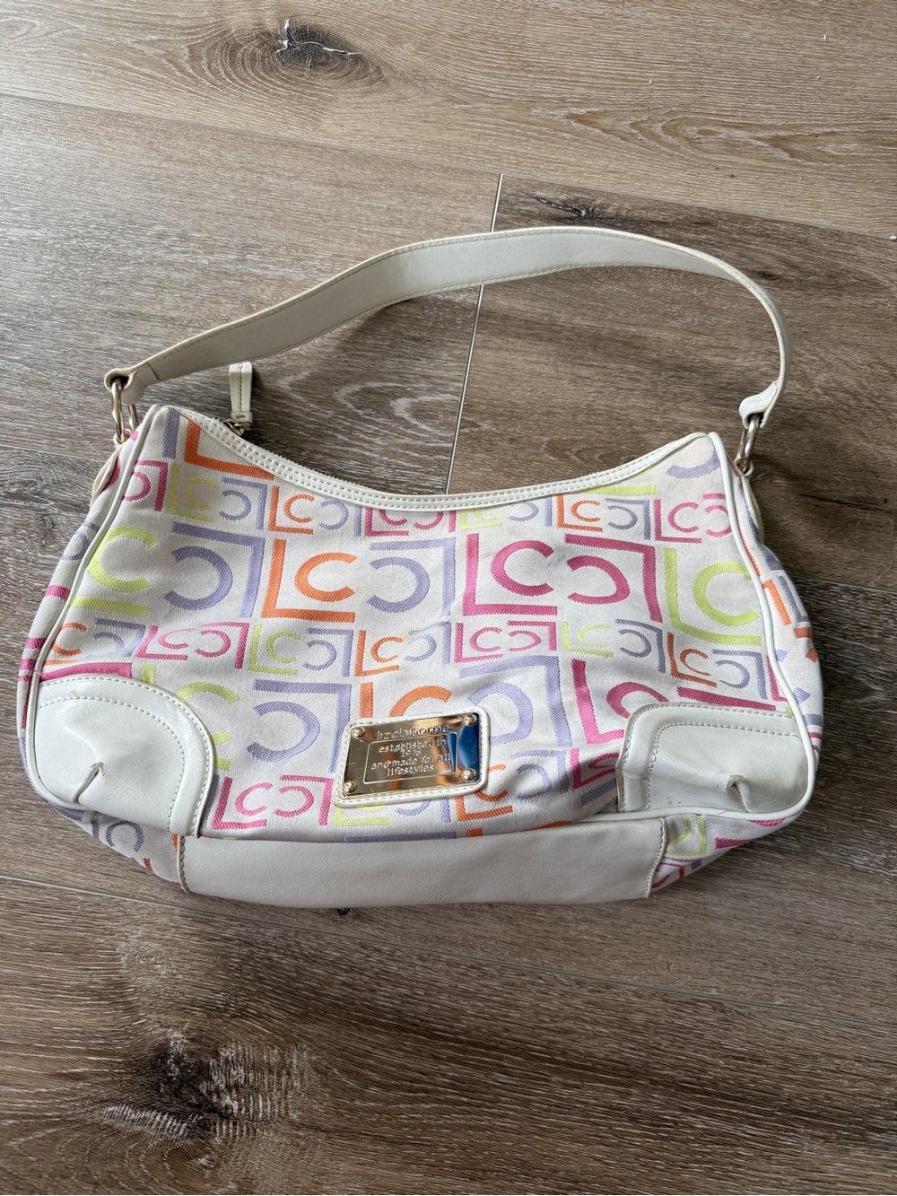 Multicolor Logo Print Shoulder Bag by Liz Claiborne